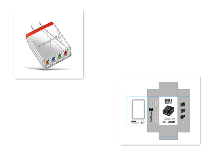 Încărcător USB Quick Charge 3.0 4 Adaptor pentru telefon pentru tabletă Portabil Portabil Mobile încărcător rapid