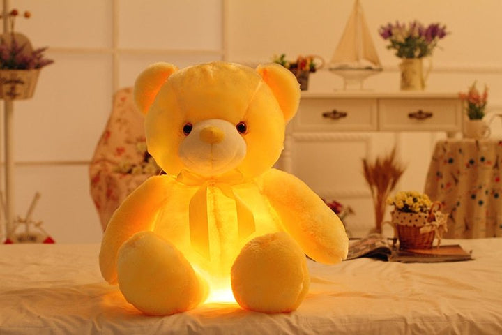 Creative Light Up Teddy Ursuleți umplute Plușă jucărie de pluș colorat de Crăciun strălucitor pentru copii pernă pentru copii