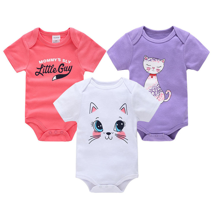 New short sleeve baby clothes