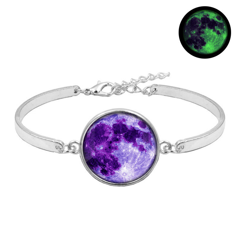 Galaxy Moon Time Gemstone Luminous Bracelet