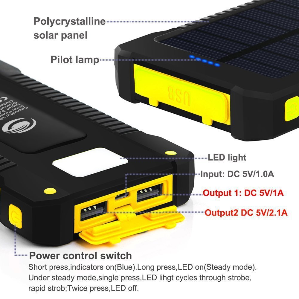 Lumini de camping universale ultra-subțire pentru telefon mobil pentru încărcătoare solară