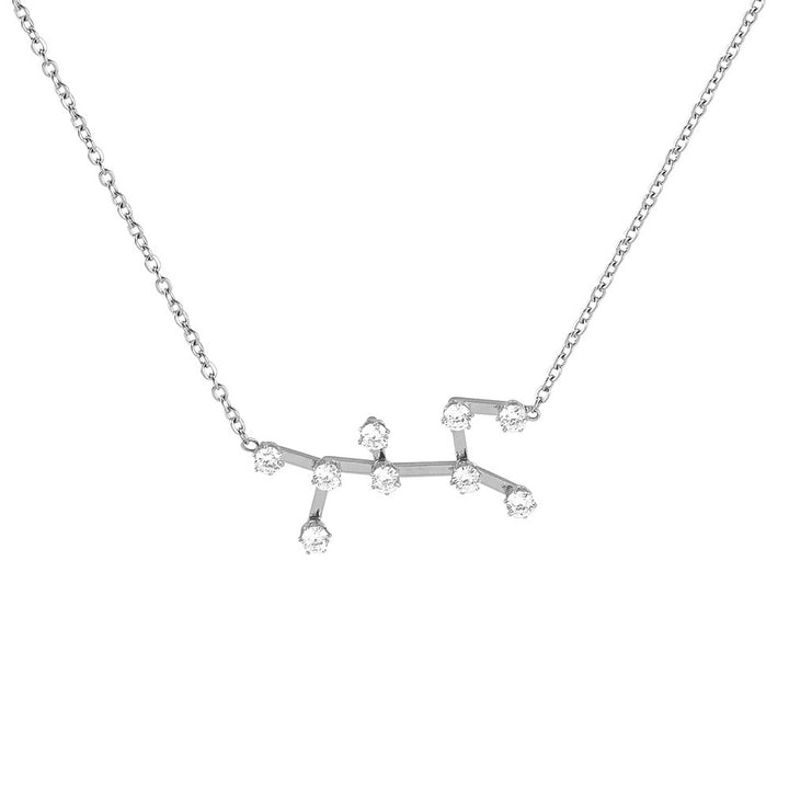 Diamond Guard Titanium Steel Female Clavicle Chain Twelve Constellations Necklace