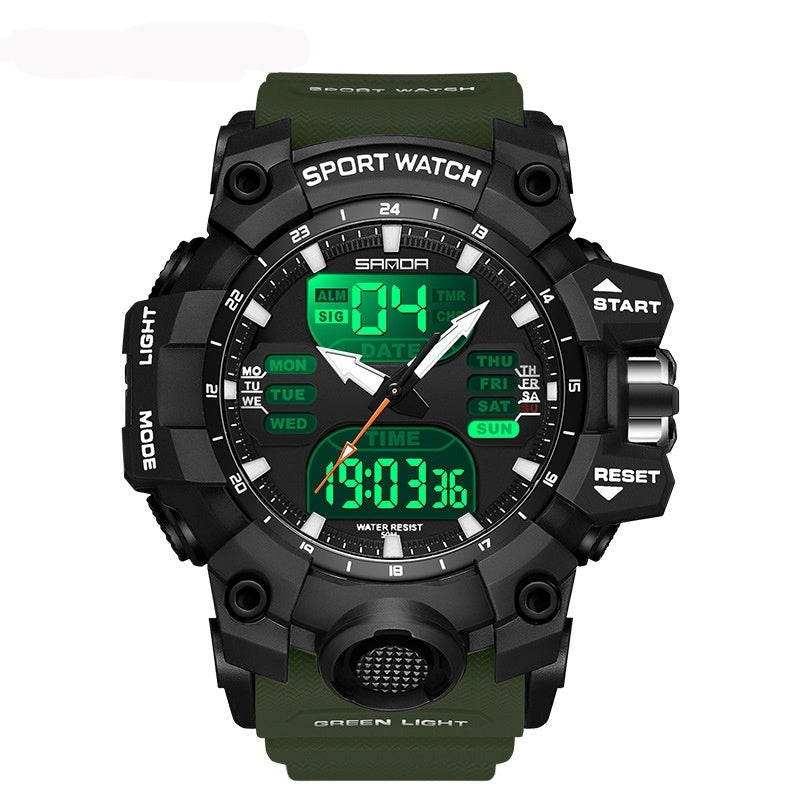 Multifunctional Men's Fashion Korean Style Waterproof Shockproof Transparent Watch