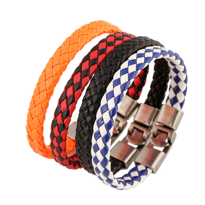 Simple Woven Leather Fashion Bracelet