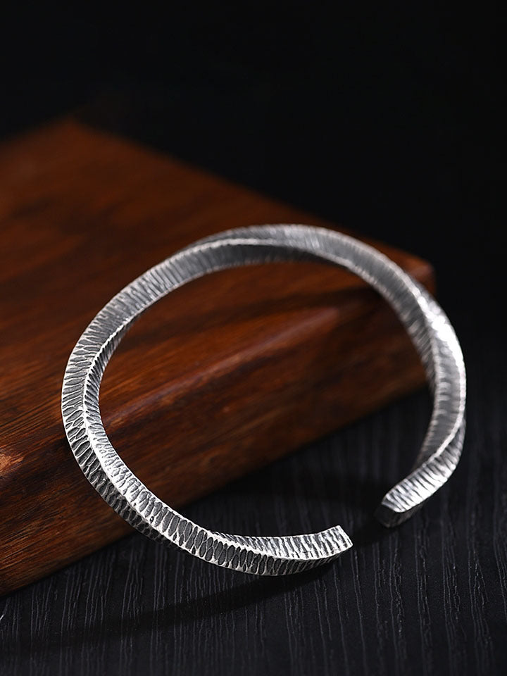 999 Sterling Silver Mobius Brățară pentru bărbați și femei