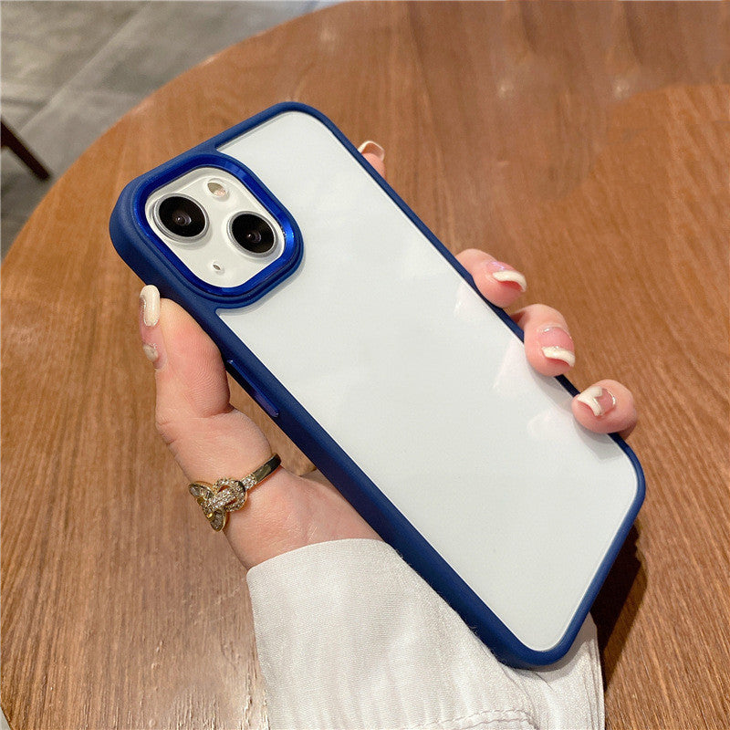 New Lens Anti-fall Skin Feeling Protective Cover Metal Phone Case