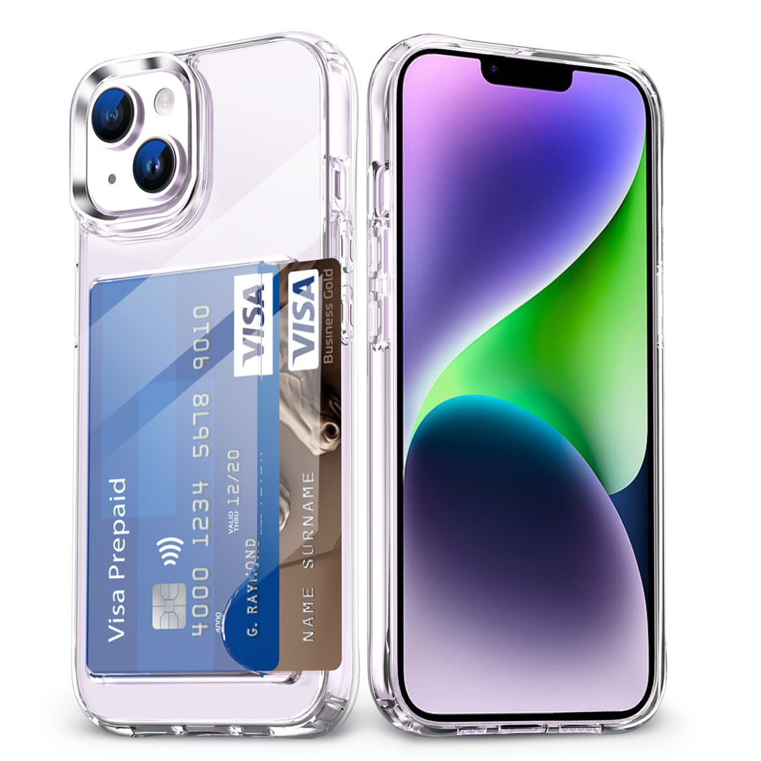 Carcasă de telefon cu card transparent cu două în unu acrilic