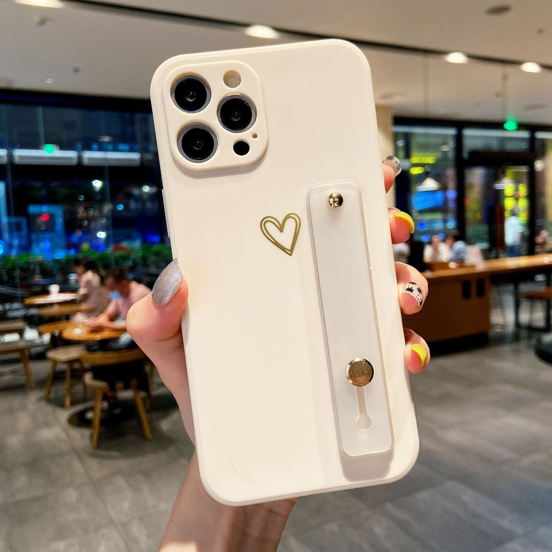 Hot Stamping Heart Bracket Phone Case Cover