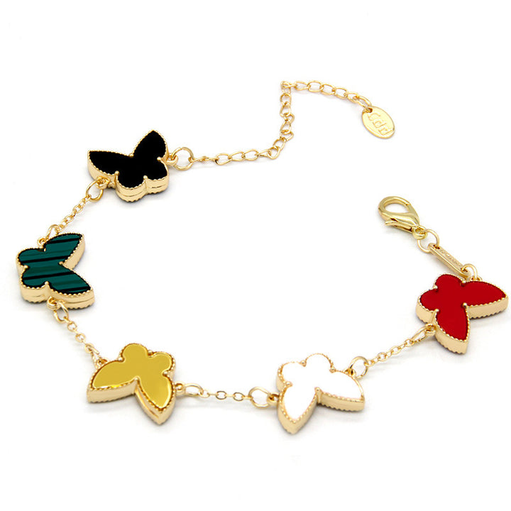 Double Sided Butterfly Heart Bracelet Fashion Bracelet