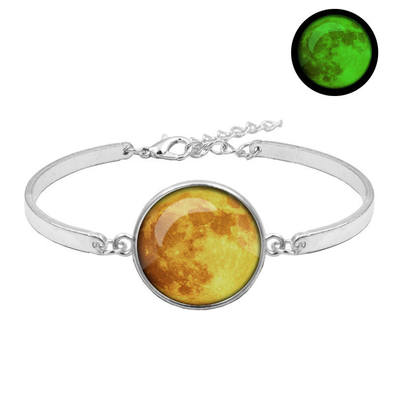 Galaxy Moon Time Gemstone Luminous Bracelet