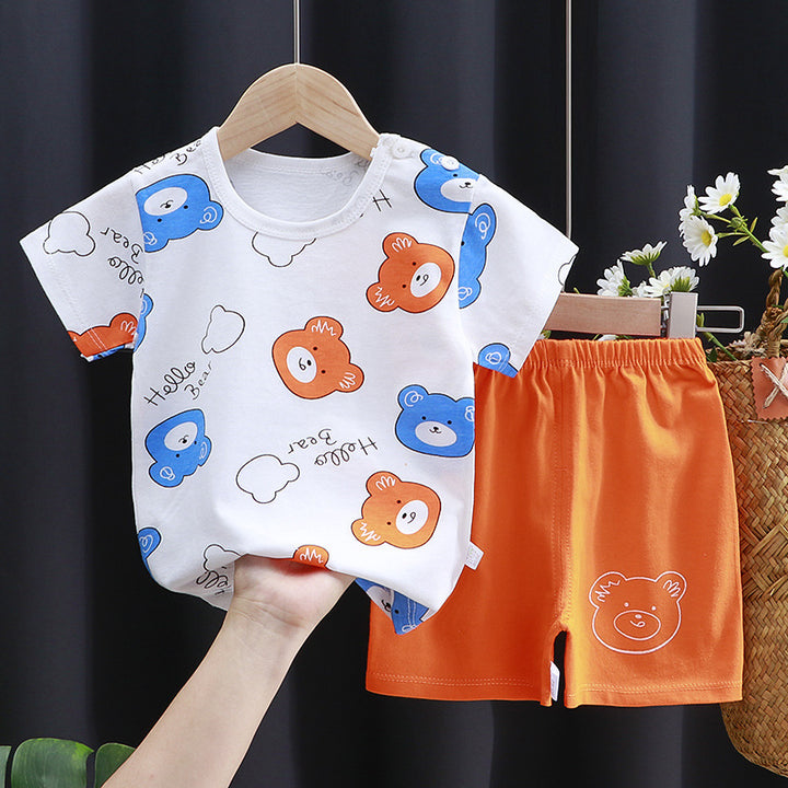 Children's Short-sleeved Suit Cotton T-shirt Baby Baby Clothes