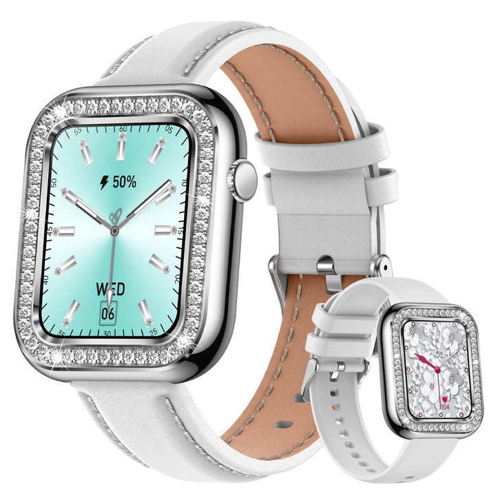 New Square Fashion Women Smart Wristwatch Diamond Impermeabil