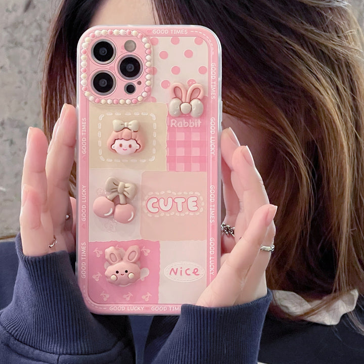 Suitable For Three-dimensional Girl Mobile Phone Case Cute And Creative