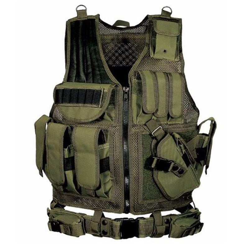 Vestă tactică de combatere militară de armură a armatei de armată Molle Airsoft Plate Carrier vestă de vânătoare în aer liber pescuit CS de antrenament