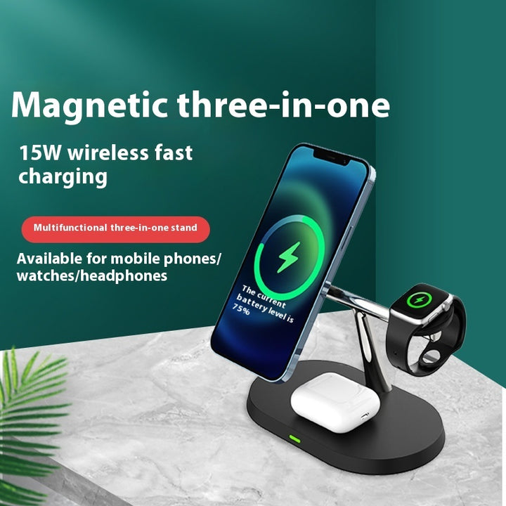 Încărcător wireless magnetic din trei în unu