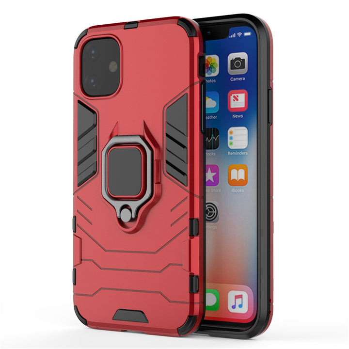 Black Panther Ring Holder Phone Case Shockproof Cover