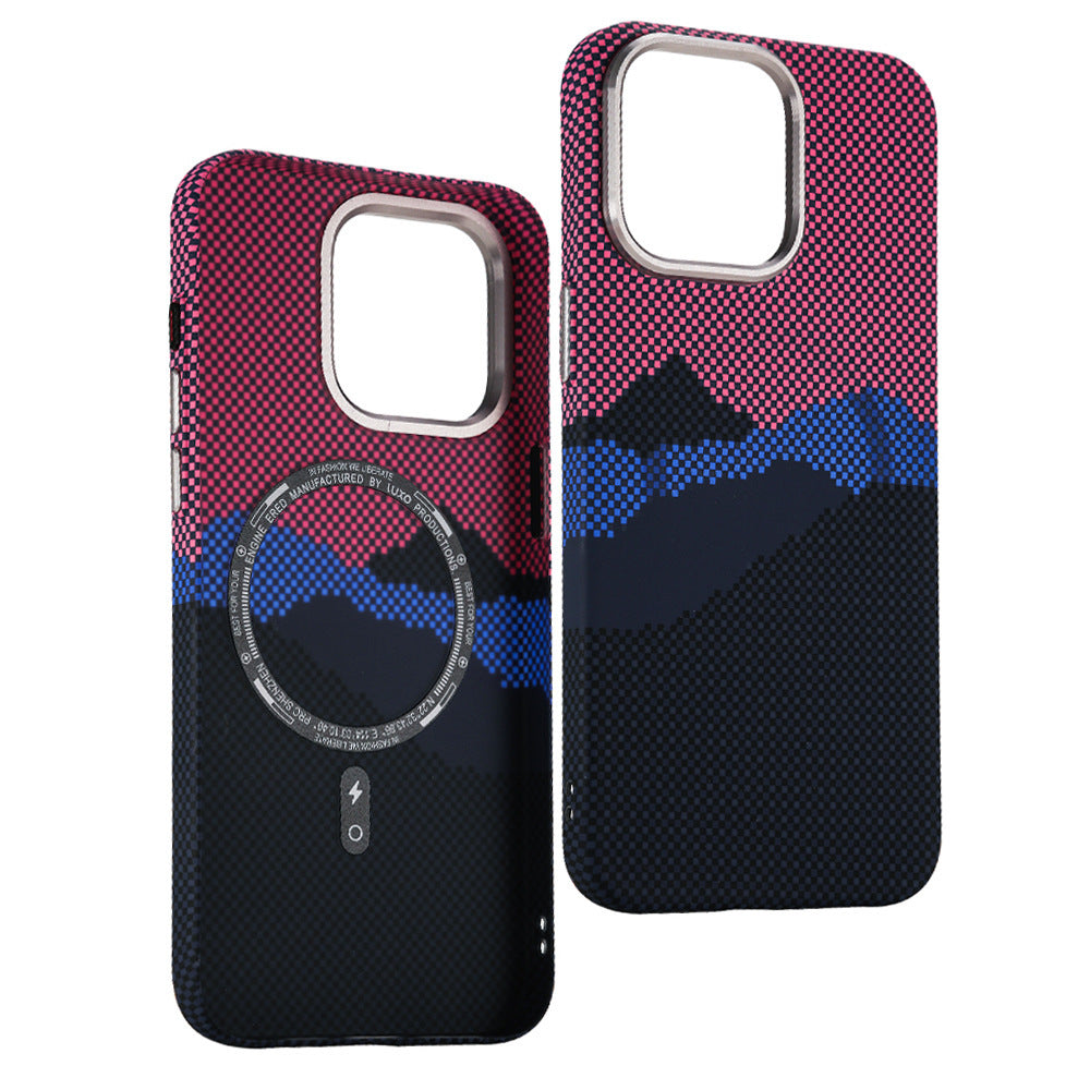 Kevlar Magnetic Carbon Fiber Texture Phone Case