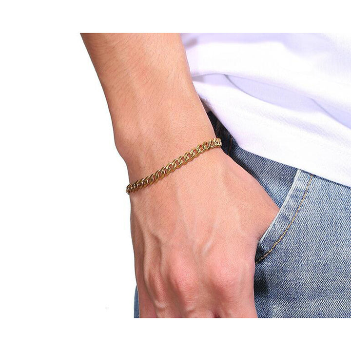 Men's Edging 5mm Titanium Steel Fashion Bracelet