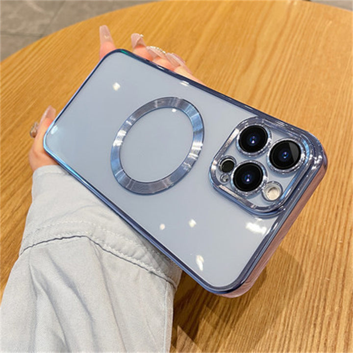 Creative Lens Film Plating Magnetic Suction Phone Case Protector