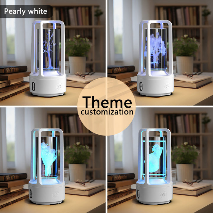 Creative 2 în 1 lampă de cristal acrilic audio și difuzor Bluetooth de Ziua Îndrăgostiților, cadou de noapte