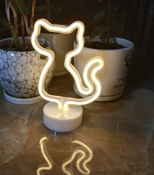 Lumini de neon decorative noaptea