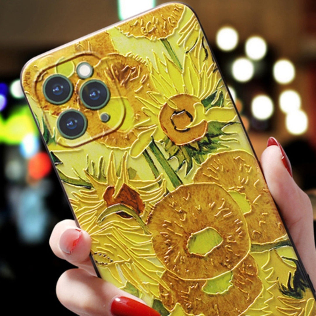 Van Gogh Starry Sky Telefon mobil 3D carcasă moale