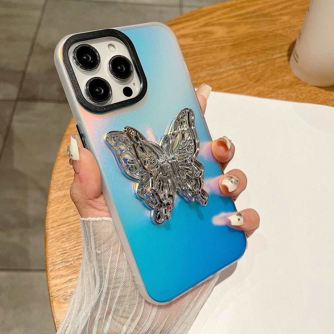 Aurora Three-dimensional Butterfly Bracket Phone Case