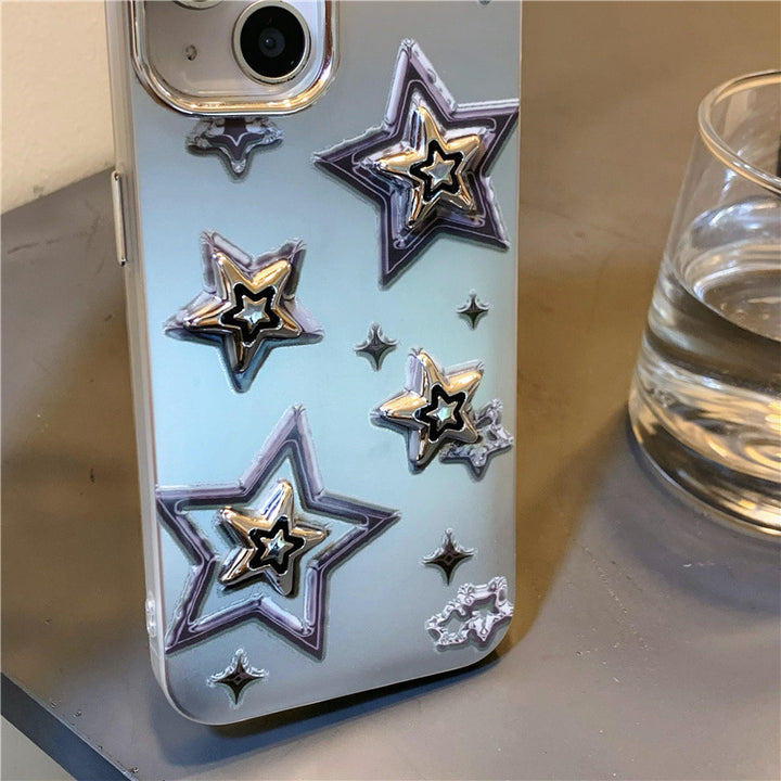 Electroplating Three-dimensional Sweet Cool Star Phone Case