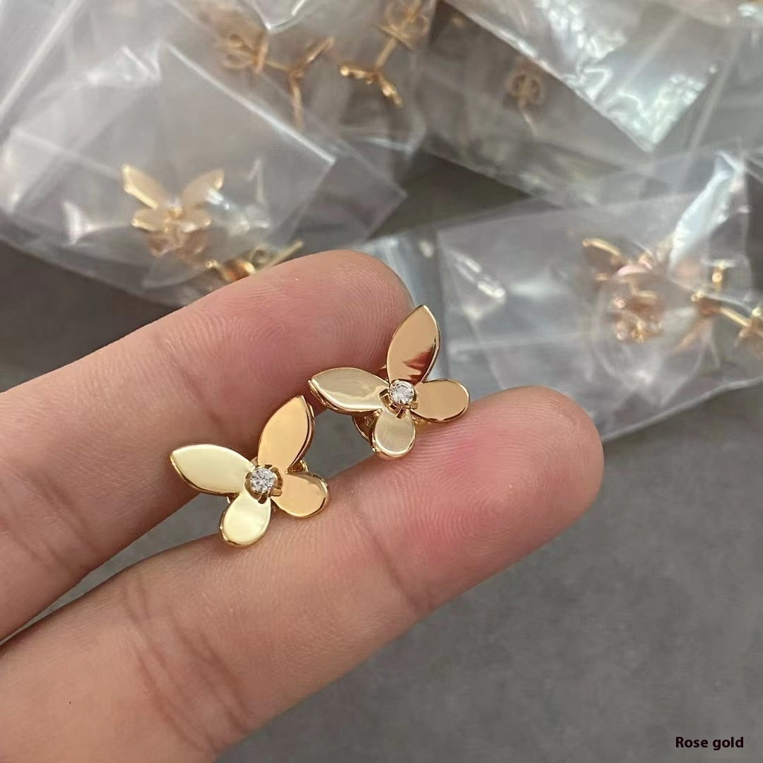 Gold Phantom Butterfly Fashion Elegant Earrings