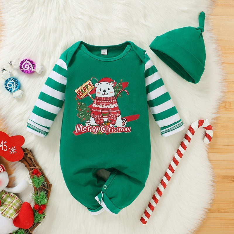 Cross Border Autumn And Winter Christmas Baby Jumpsuit