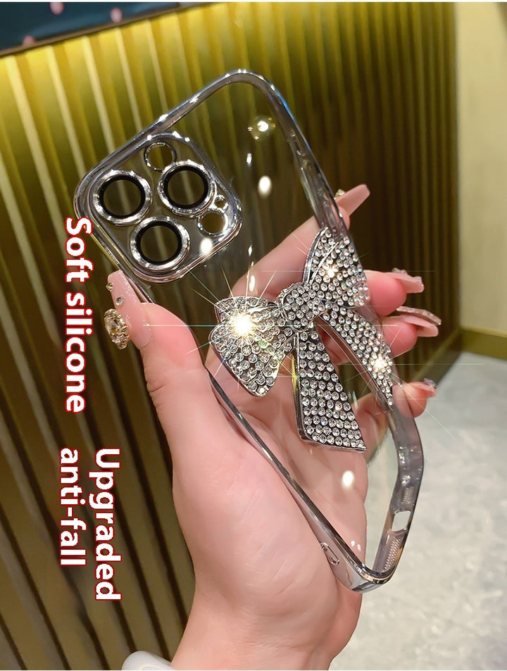 Electroplating Comes With Lens Protector Diamond Bow Phone Case