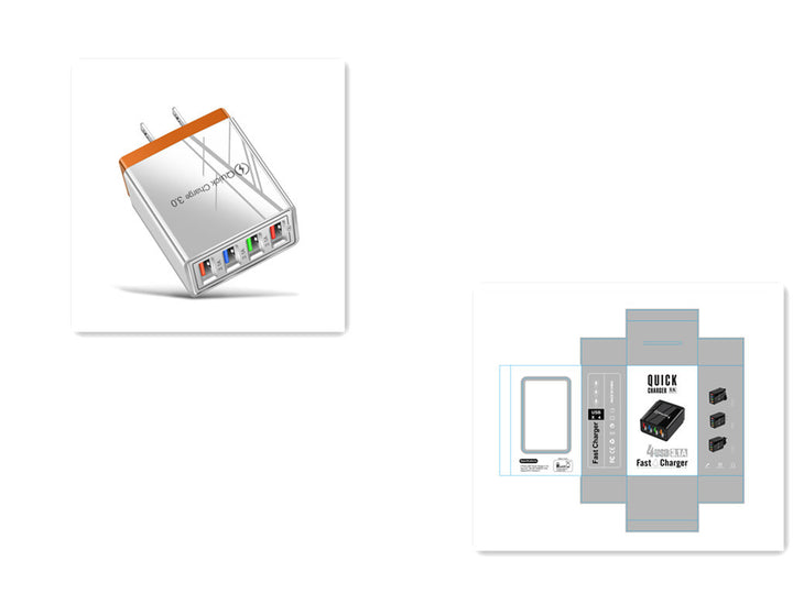 Încărcător USB Quick Charge 3.0 4 Adaptor pentru telefon pentru tabletă Portabil Portabil Mobile încărcător rapid