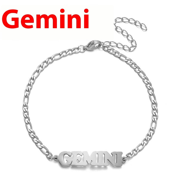 Bracelet Fashion Stainless Steel Twelve Constellation