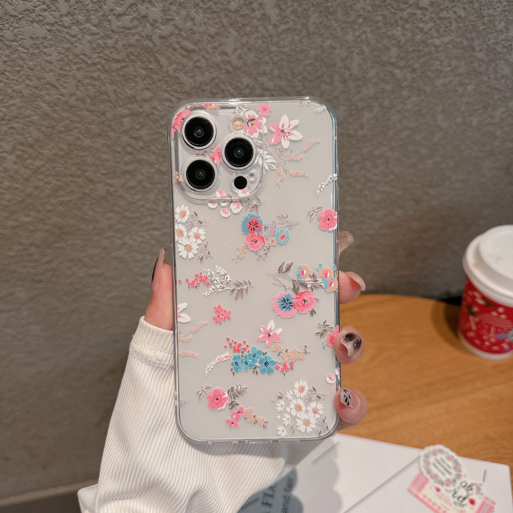 Ins Floral Phone Flower Protective Carcasă