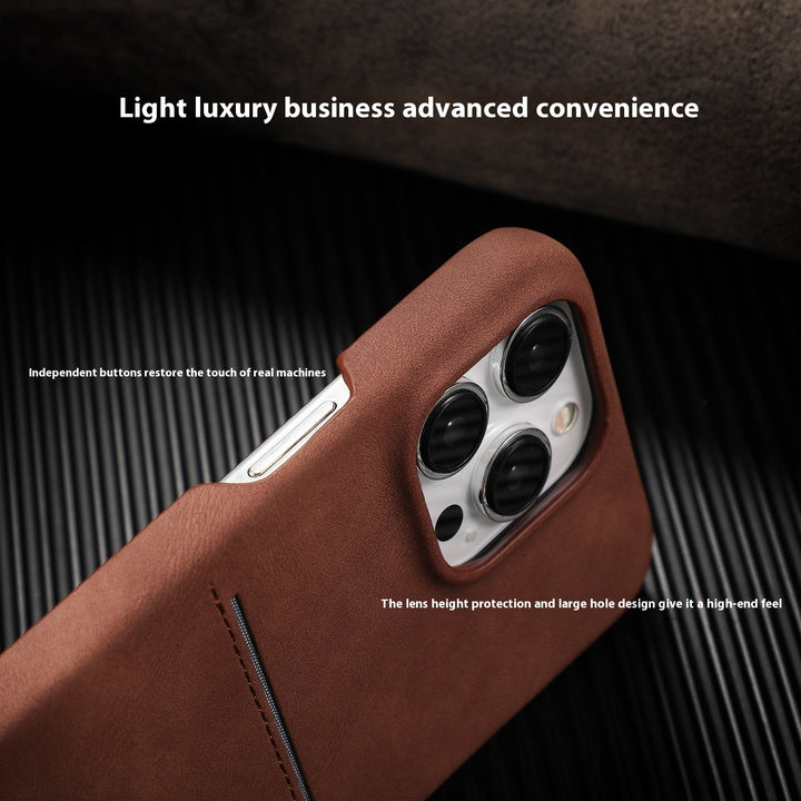 Suitable Phone Case Sheepskin Feeling Business Drop-resistant Protective Cover