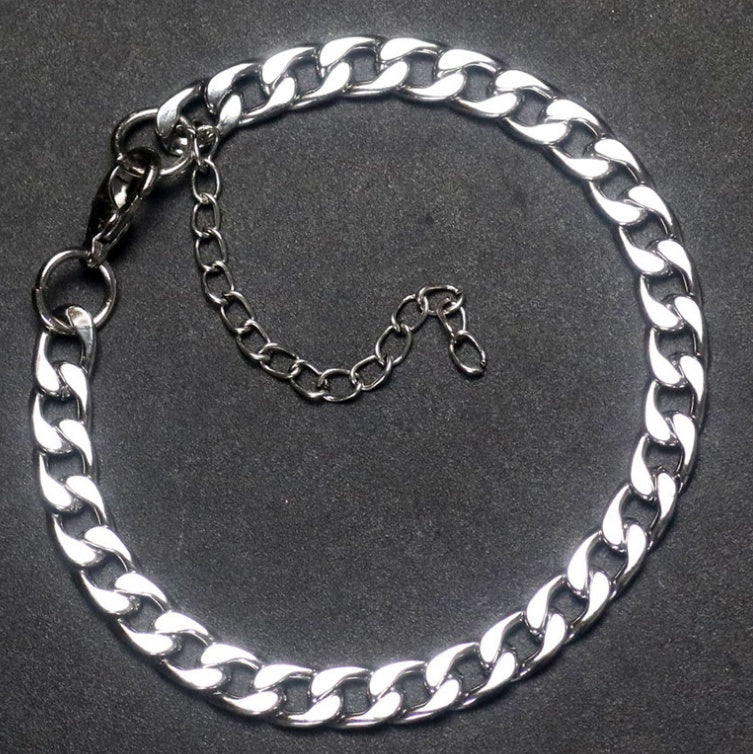 Stainless steel 3.2mmNK flattening bracelet European and American men's titanium steel jewelry