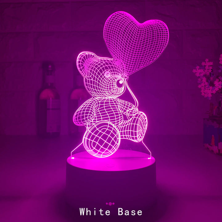 Lampa 3D lampă acrilică USB LED LED -uri de noapte neon Lampă de semn de Crăciun decorațiuni de Crăciun pentru dormitor pentru casă decor de ziua de valentine Cadouri de zi