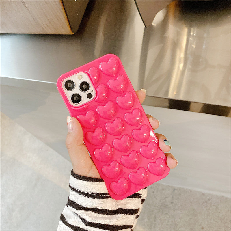 Peach Heart Phone Carcasă Silicon Lankard Cover de protecție