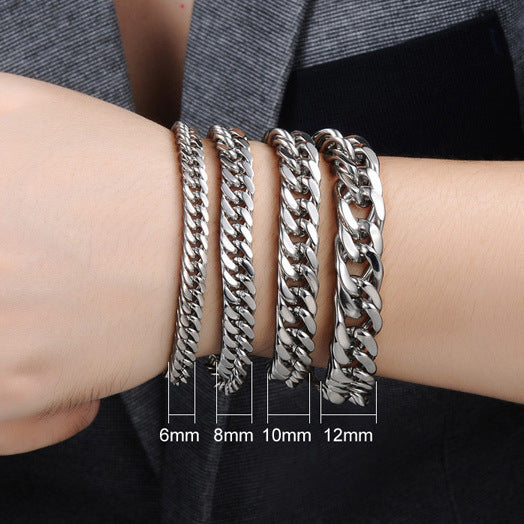 Stainless Steel Men's Bracelet Hip Hop Titanium Steel Retro