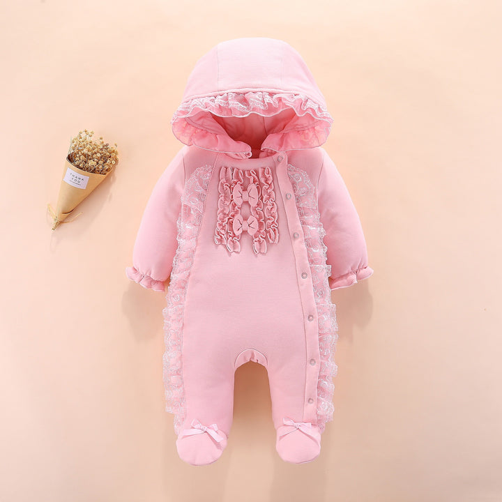 Baby hooded romper