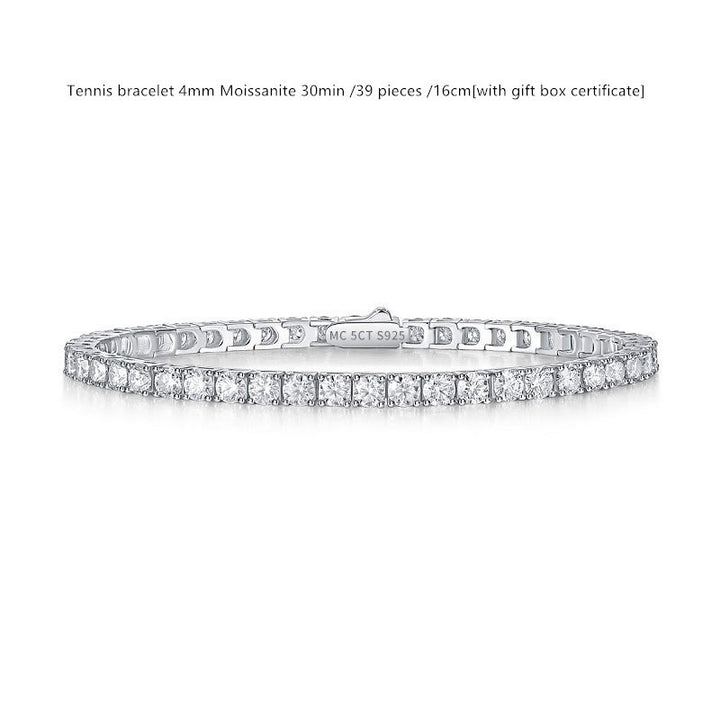 Sterling Silver D Color Moissanite Tennis Bracelet For Women