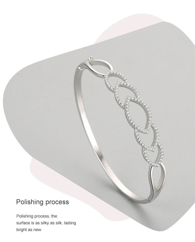 S925 Brățară cu bijuterii cu bijuterii Sterling Sterling Silver Women