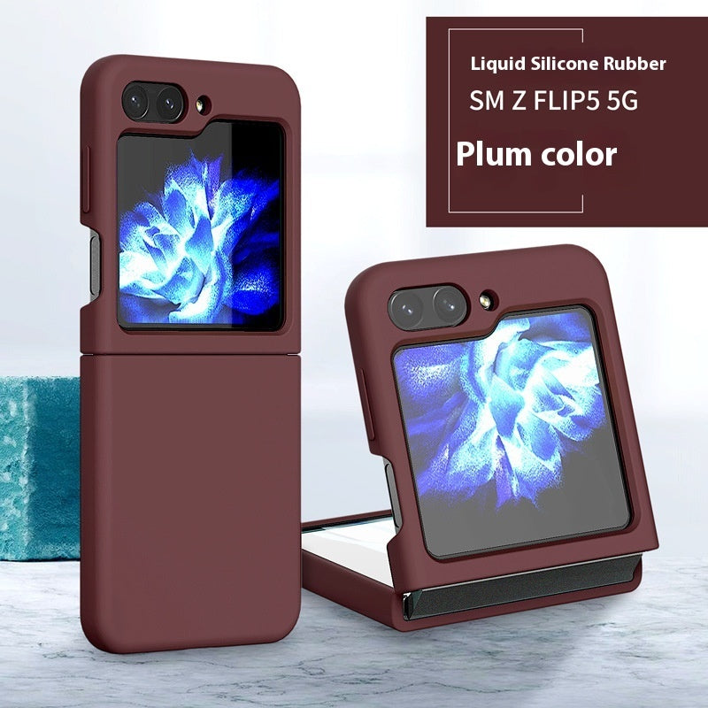 Phone Case Real Liquid Silicone Foldable Screen All-inclusive Drop-resistant