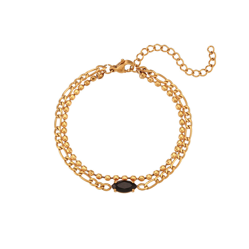 Fashion Simple Double-layer Bead Bracelet