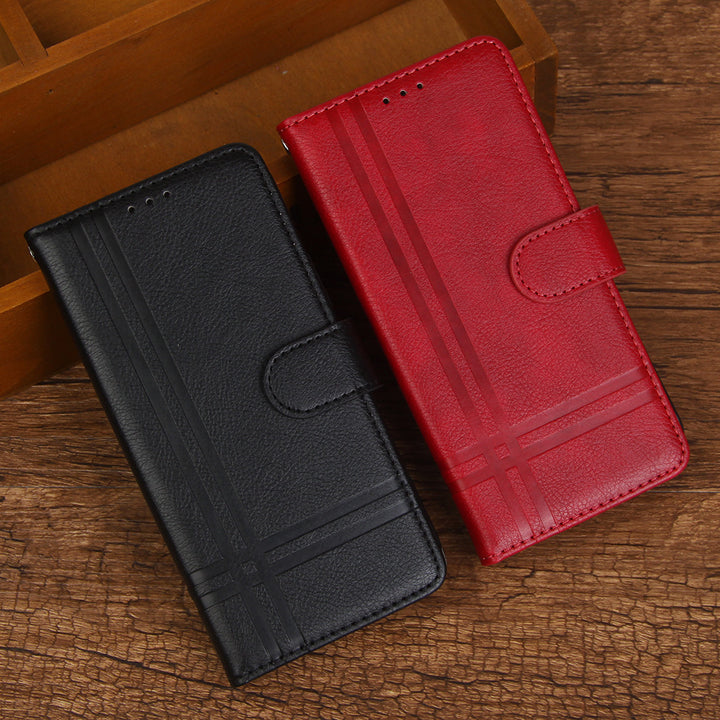 Embossed Flip Business Card Wallet Protective Cover