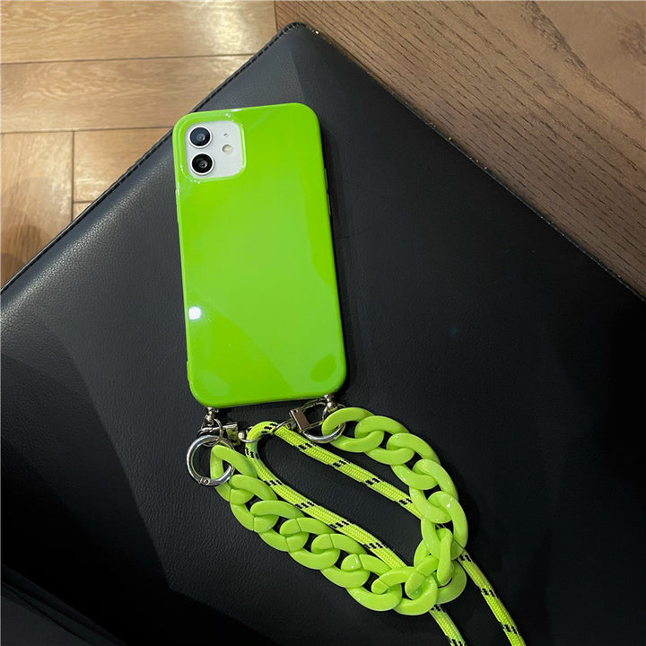 Carcasă telefonică jeleu silicon verde fluorescent