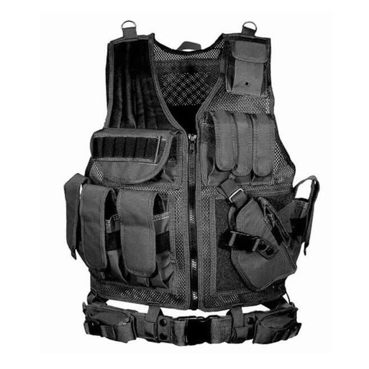 Vestă tactică de combatere militară de armură a armatei de armată Molle Airsoft Plate Carrier vestă de vânătoare în aer liber pescuit CS de antrenament