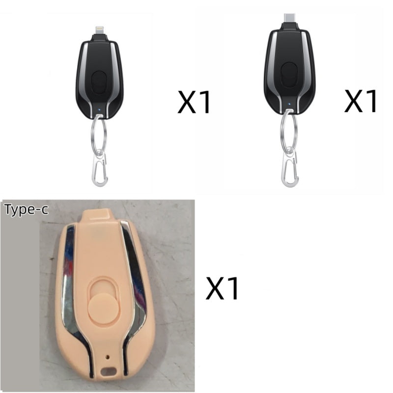 1500mAh Mini Power Pod Pod Cheychain încărcător cu tip-C ultra-compact mini pachete de baterii de încărcare rapidă de rezervă de rezervă