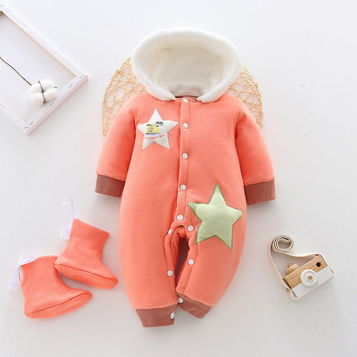 Baby onesies baby clothes autumn and winter thickening