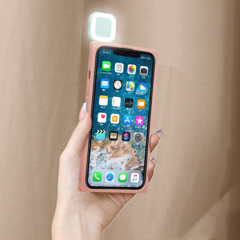 Ring Flashing Mobile Phone Case Suitable For Selfie Fill Light